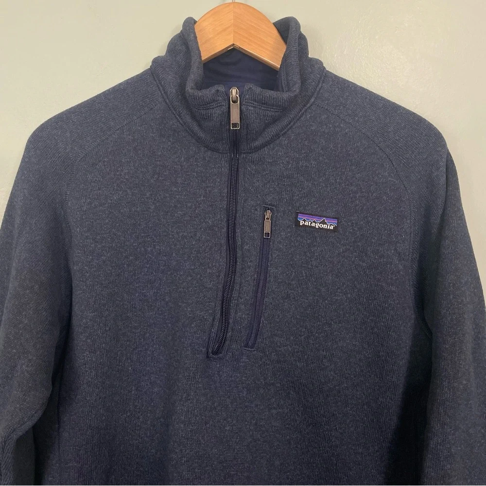 Patagonia Men’s Better Sweater 1/4‎ Half Zip Up Navy Blue Size Large Fleece